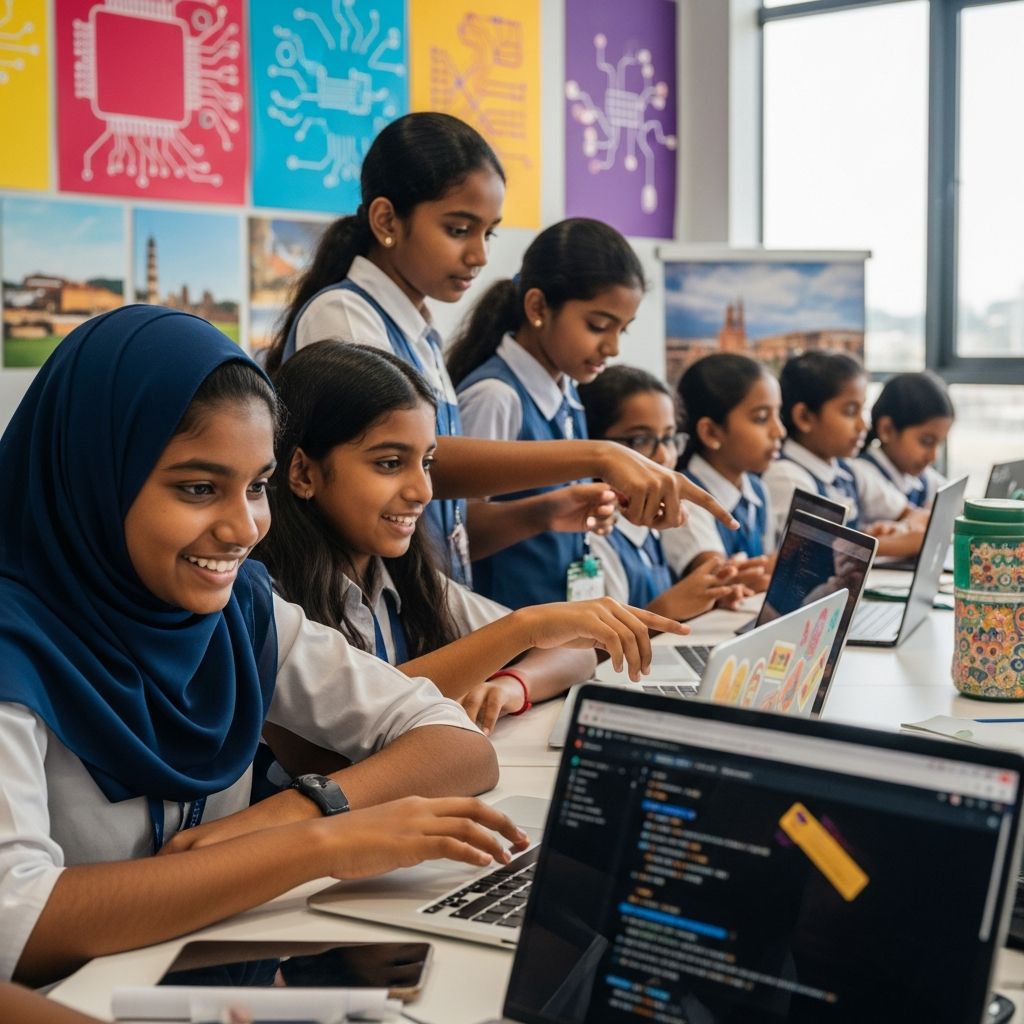 Bridging the gender gap in STEM through hands-on coding and IoT training for young women across Sri Lanka's communities.