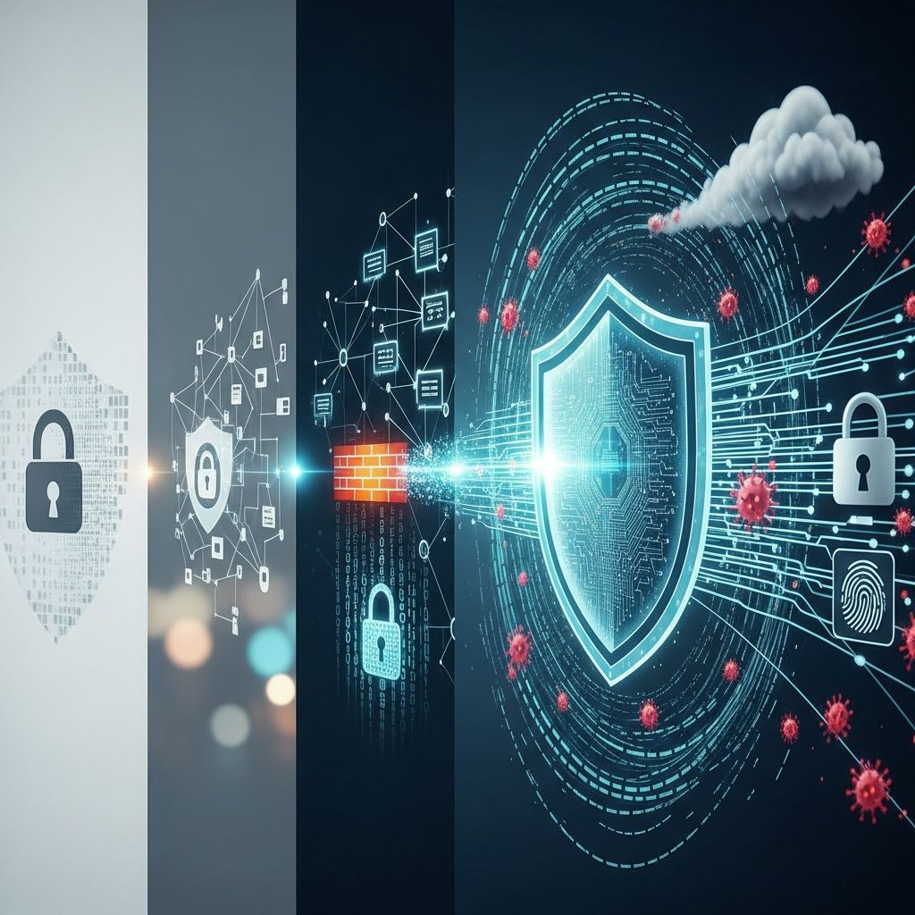 Examining how cybersecurity frameworks and privacy protections have transformed across decades.