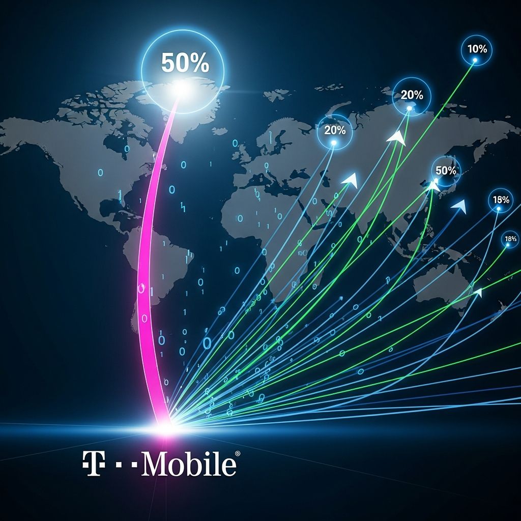T-Mobile USA surpasses 50% IPv6 traffic as Verizon leads at 65%, signaling rapid adoption in US mobile networks amid IPv4 exhaustion.