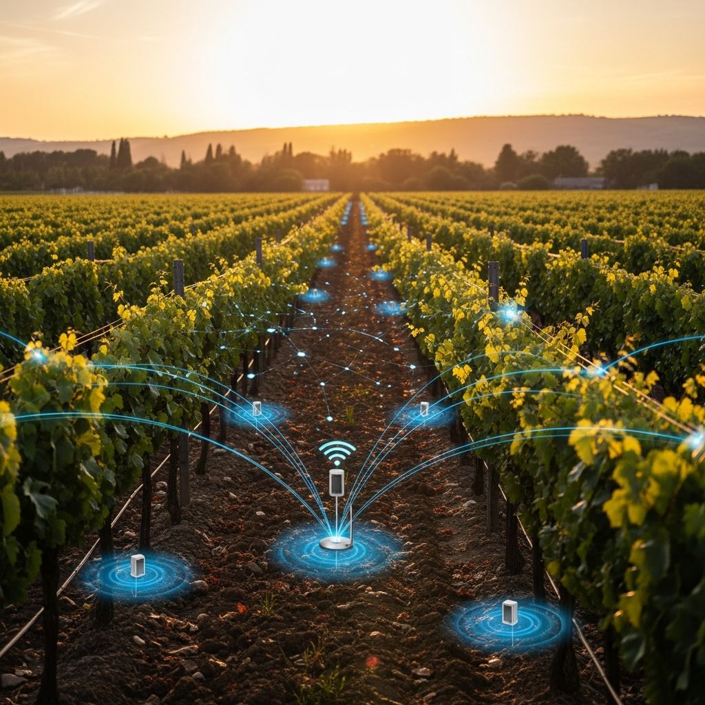 Discover how wireless networks and smart sensors are transforming grape cultivation, boosting yields and sustainability in modern vineyards.